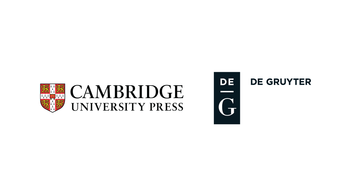 Logotipo Cambridge University Press e De Gruyter